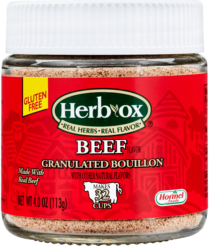 Serving Suggestion HERB-OX® Beef Granulated Bouillon 4 oz package