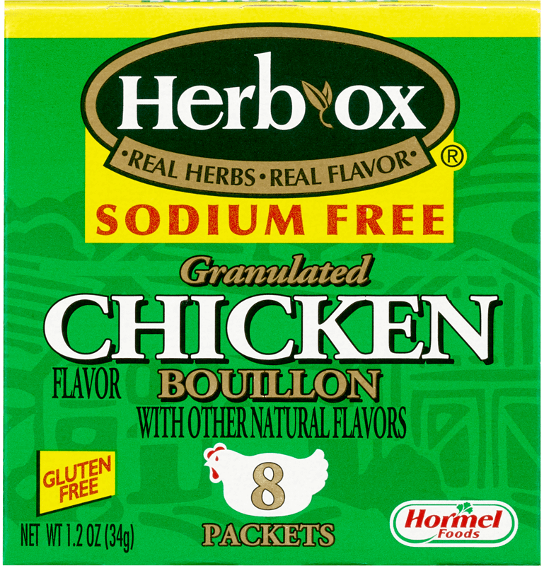 Sodium Free Granulated Chicken Bouillon Packets package