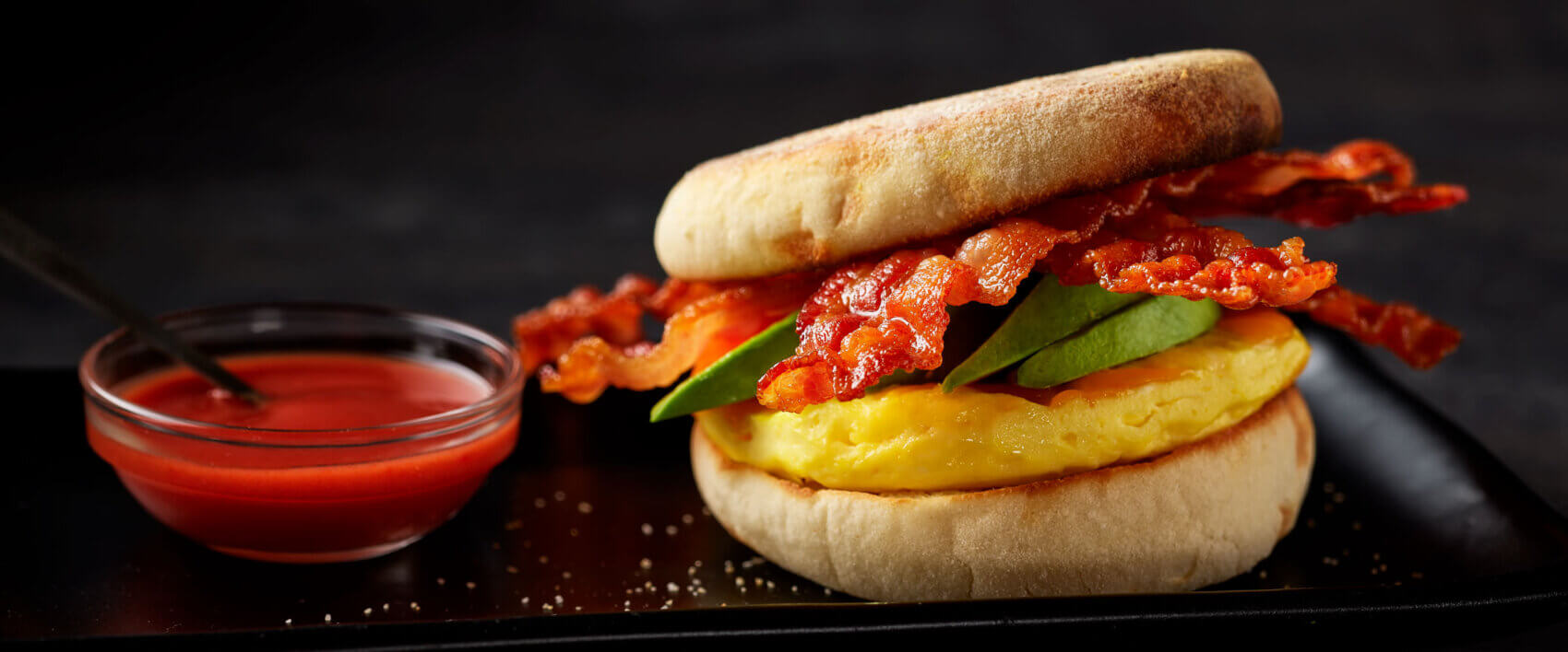 Microwave Bacon, Egg and Avocado Breakfast Sandwich - HORMEL® BLACK LABEL® Bacon