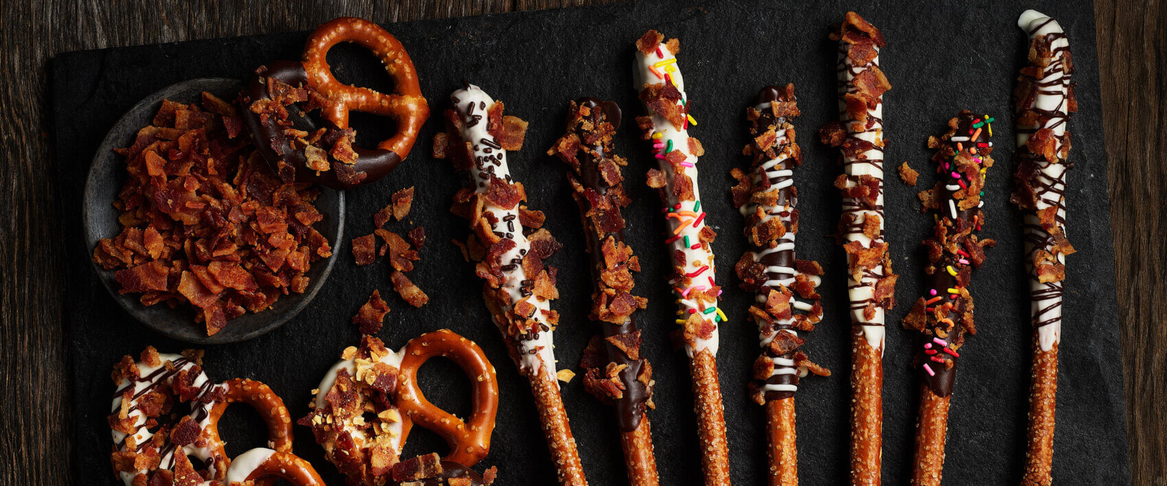 Dipped Pretzels and Bacon - HORMEL® BLACK LABEL® Bacon