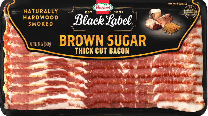 Brown Sugar Thick Cut Bacon - HORMEL® BLACK LABEL® Bacon