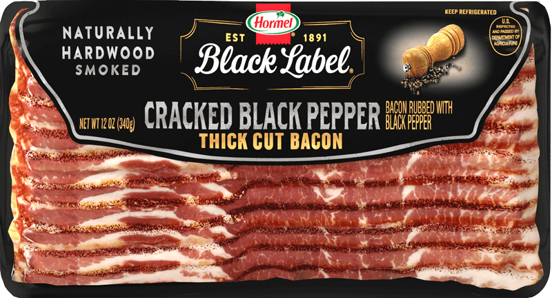 Cracked Black Pepper Thick Cut Bacon package