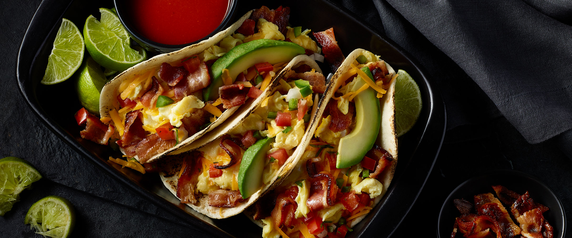 HORMEL® BLACK LABEL® Franks Red Hot® Bacon Breakfast Tacos
