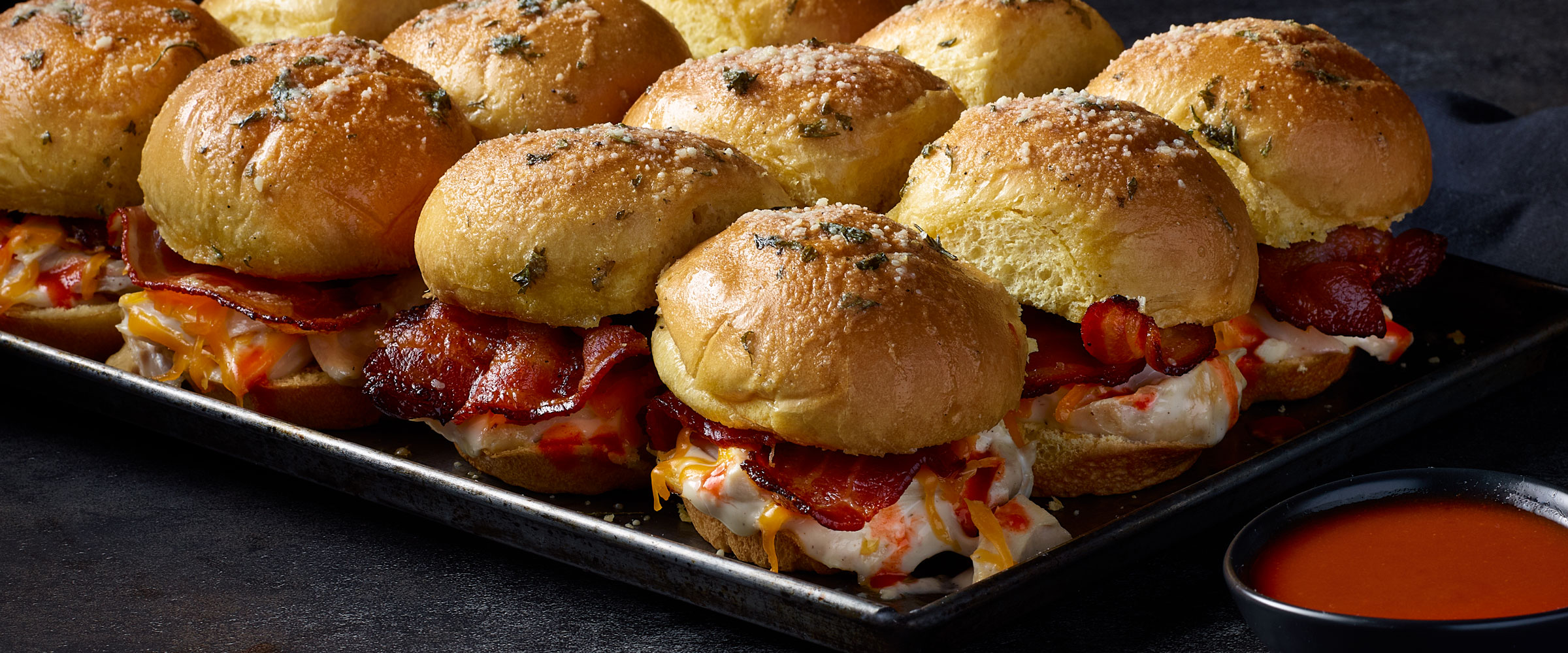 HORMEL® BLACK LABEL® Franks Red Hot® Bacon Buffalo Chicken Sliders