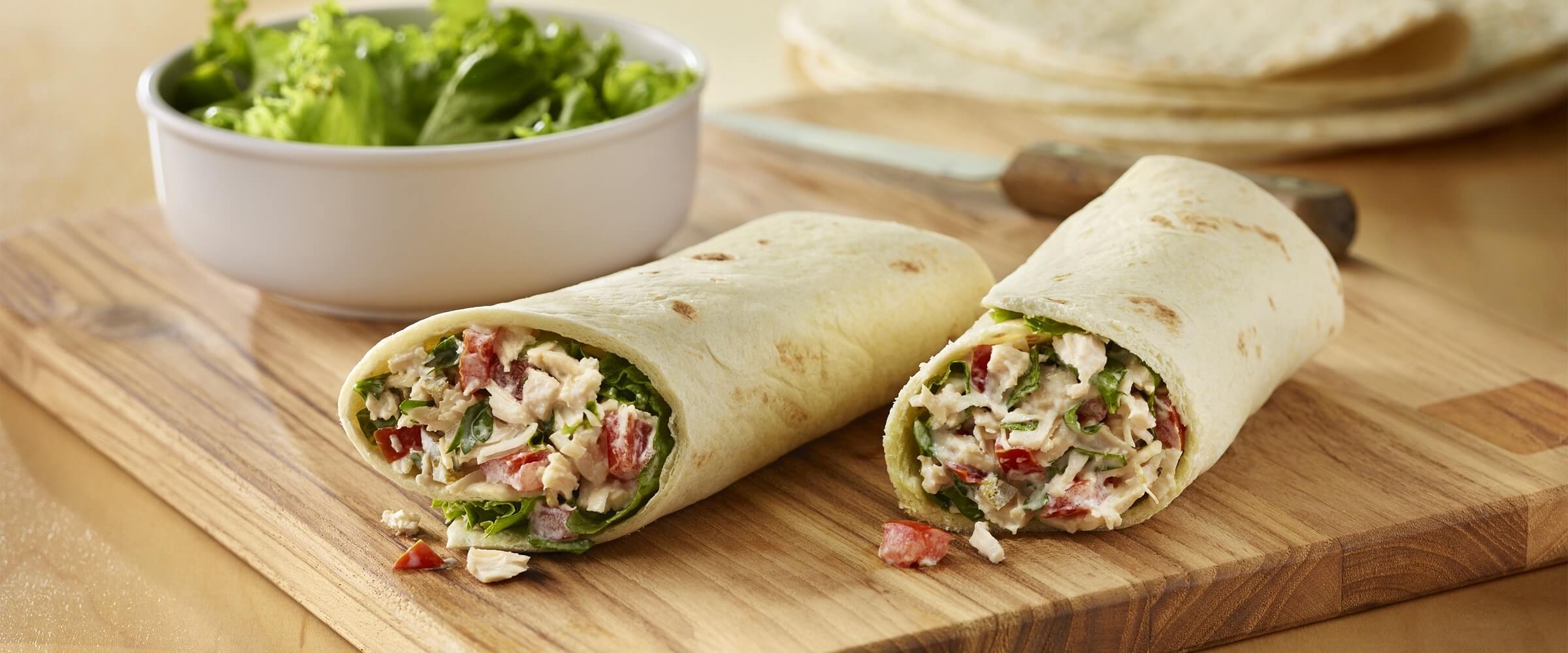 Easy chicken salad wrap