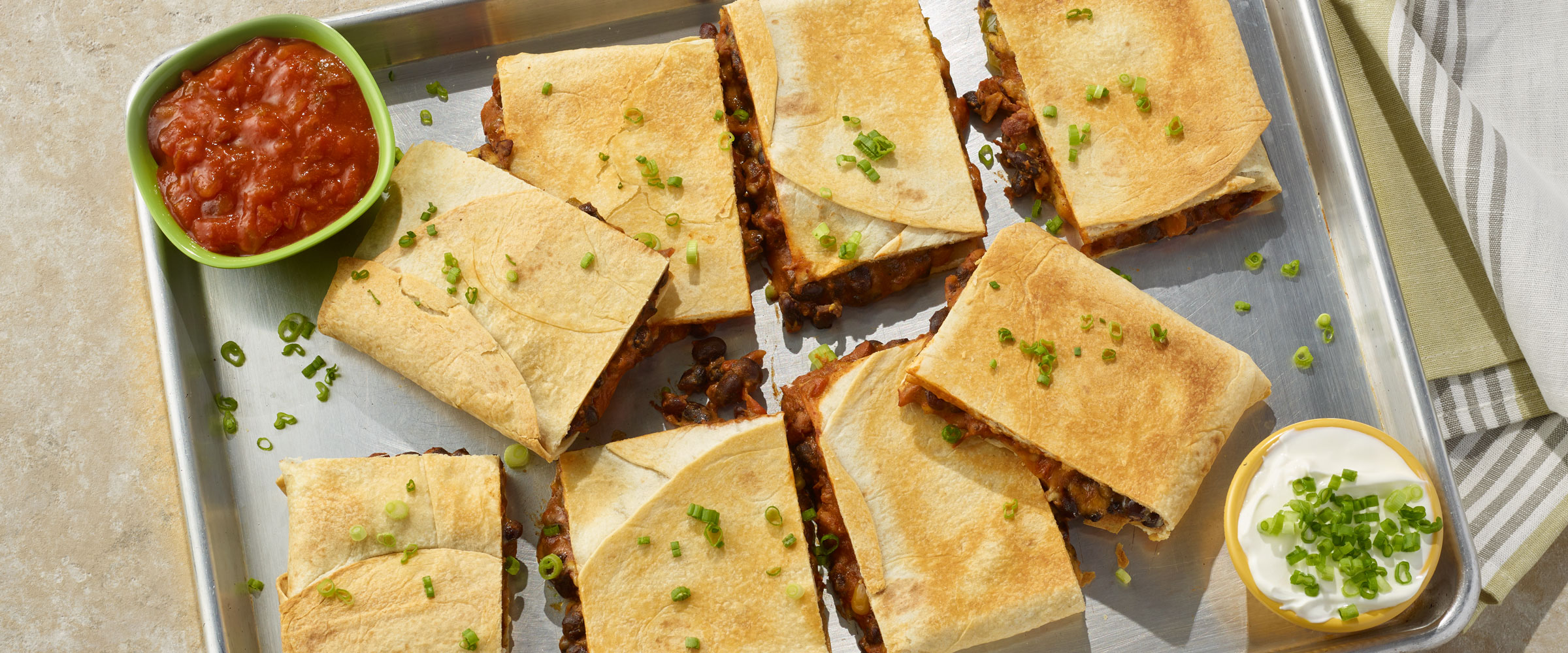 Chicken Chipotle Sheet Pan Quesadilla