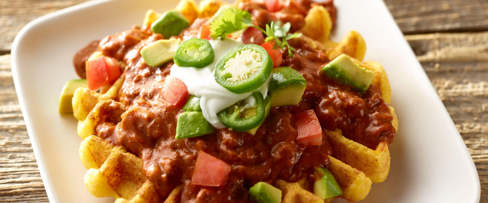 Chili Cornbread Waffle HORMEL® Chili