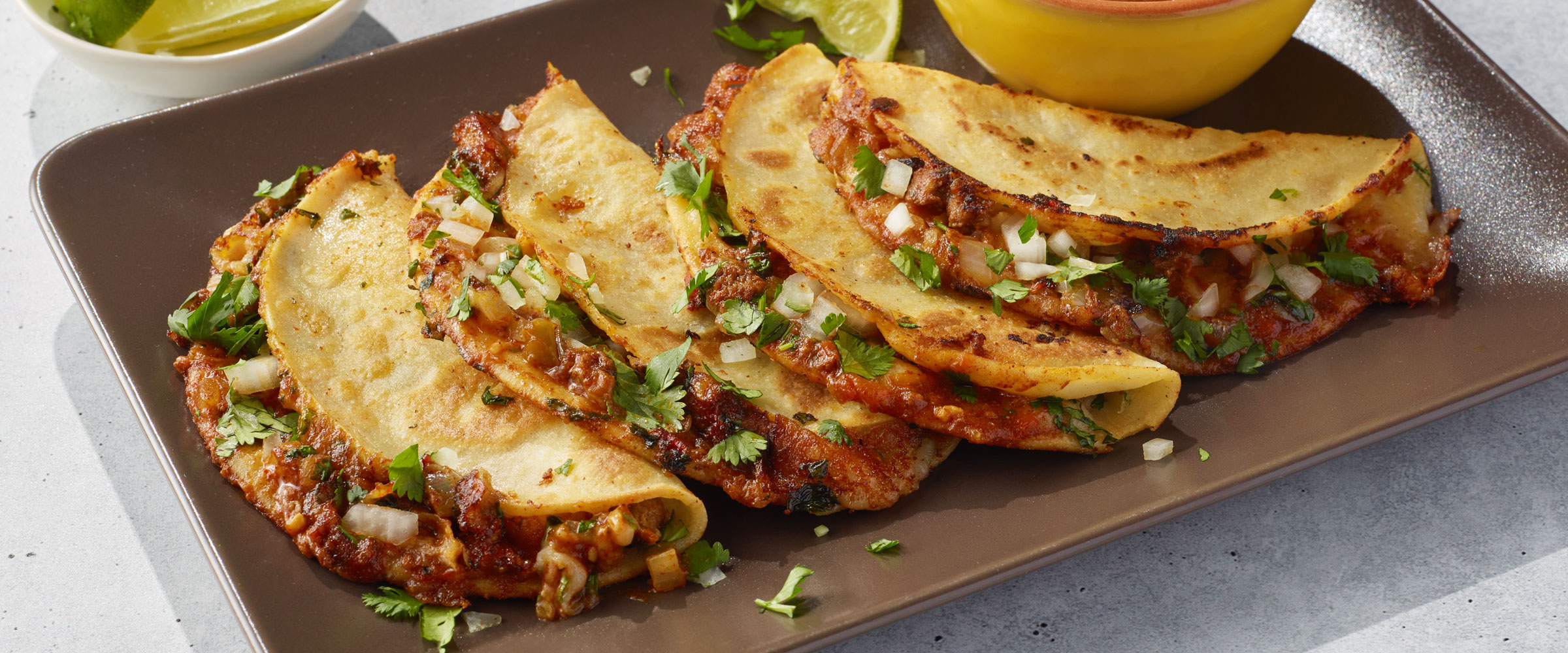 Cilantro Lime Chili Birria Style Tacos