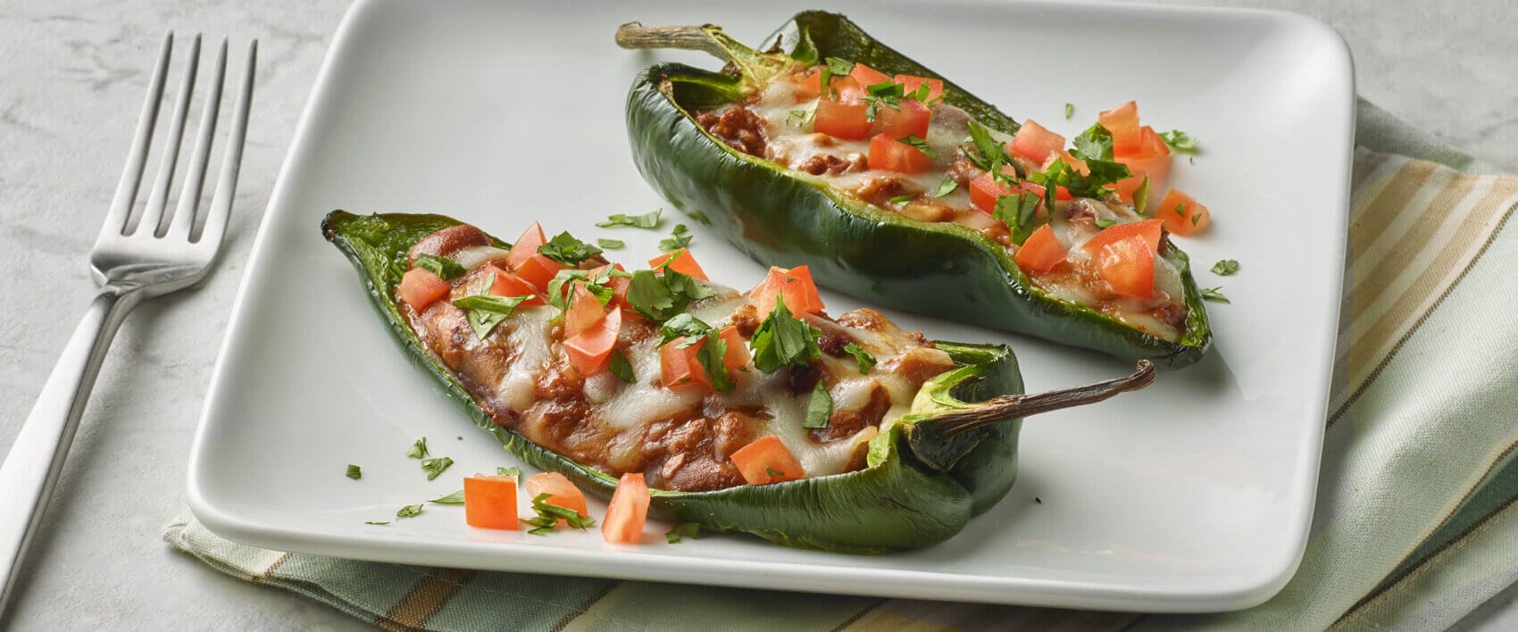 Chili Cheese Stuffed Poblano - HORMEL® Chili