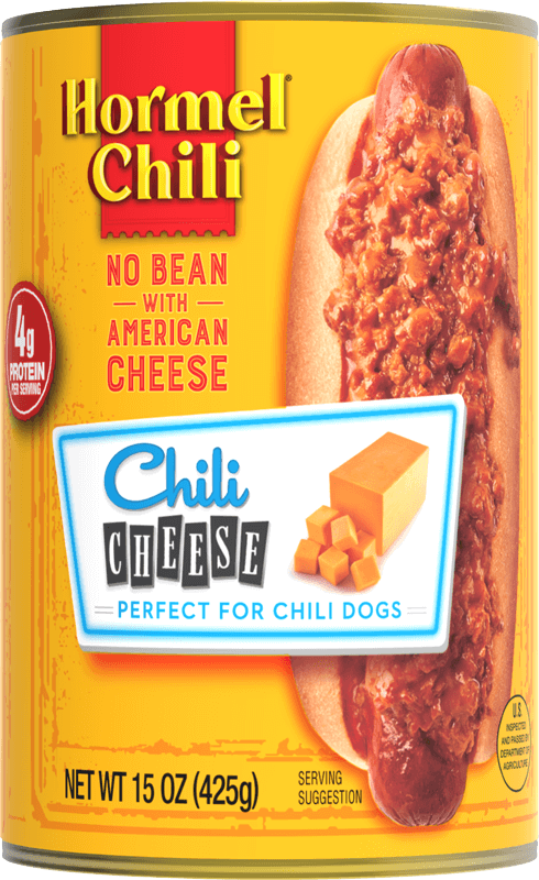 Chili No Bean with American Cheese can