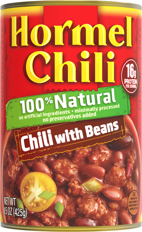 HORMEL Chili 100% Natural Chili with Beans can