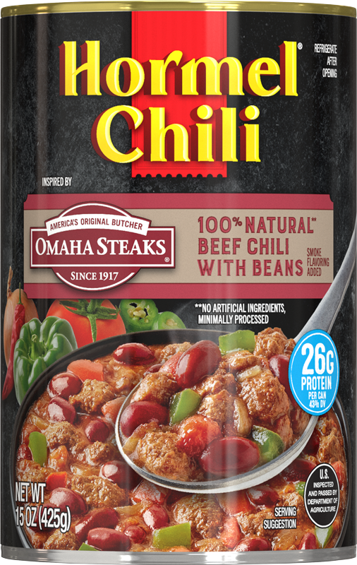 HORMEL® Omaha Steaks® 100% Natural* Beef Chili with Beans