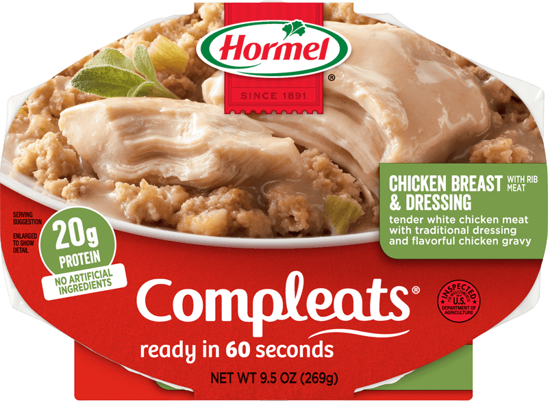 Chicken Breast & Dressing Compleats package