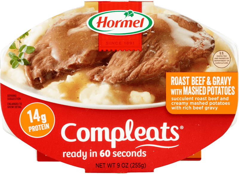 Roast Beef & Gravy With Mashed Potatoes Compleats package