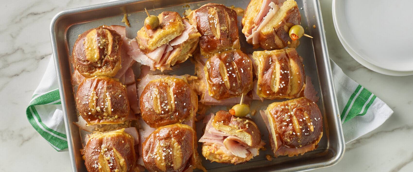 Pimento Cheese and Ham Pull Apart Sandwiches - HORMEL® CURE 81® Ham