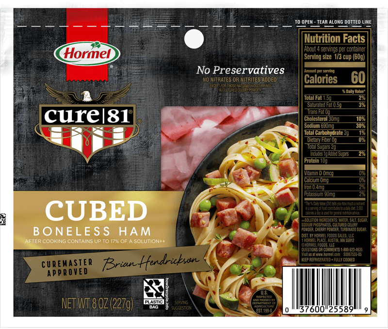 Cubed Boneless Ham package