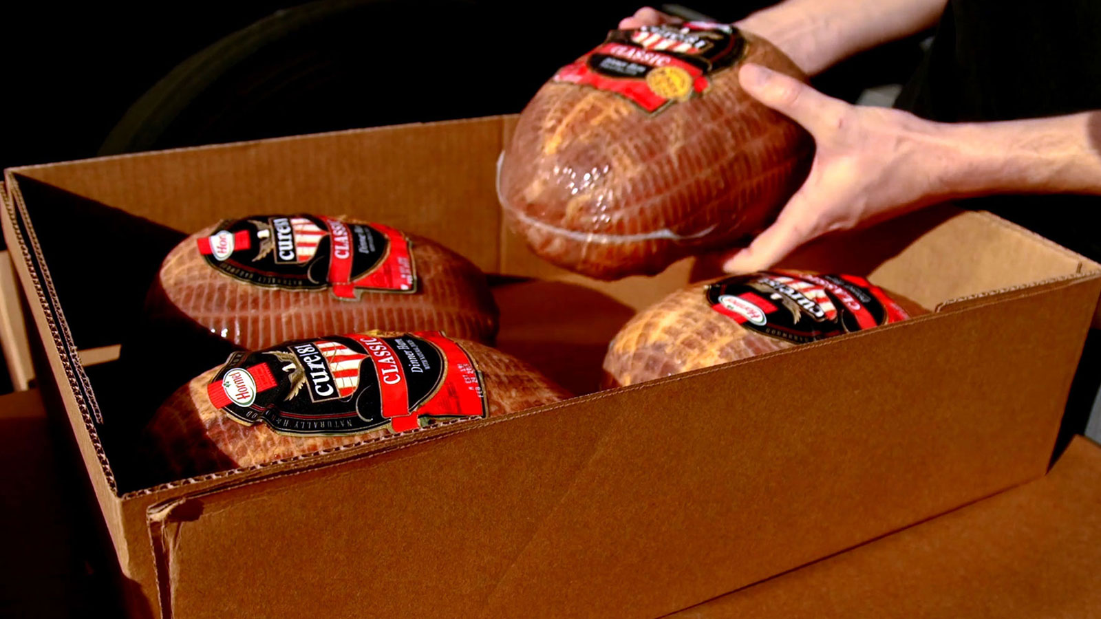 Hams for Hunger box of hams