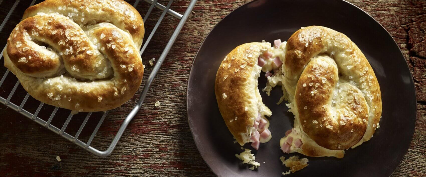 Ham and Cheese Stuffed Pretzels - HORMEL® CURE 81® Ham