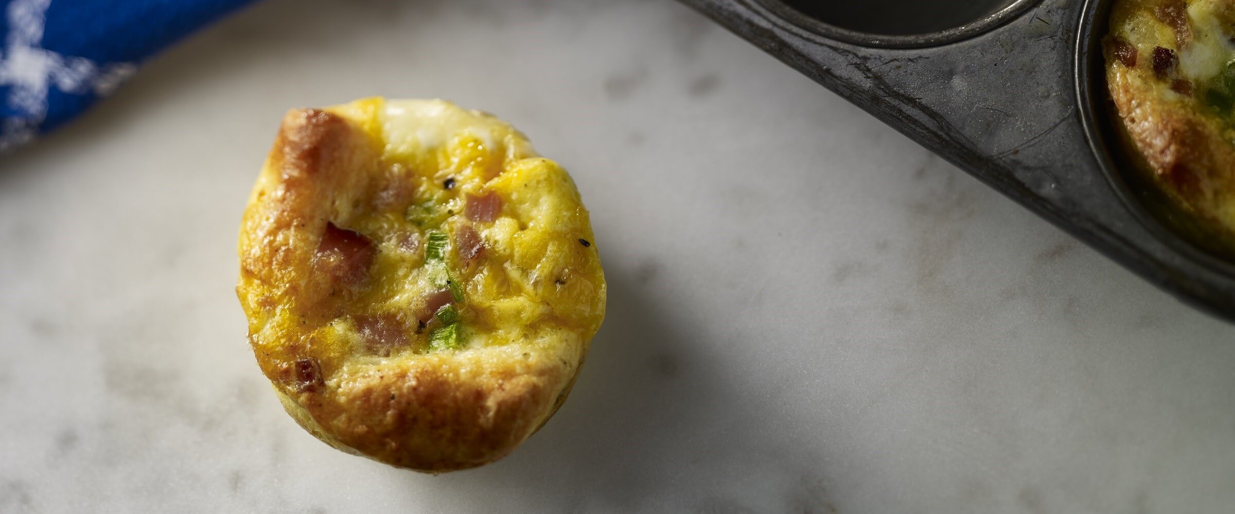 ham mini quiche in muffin tin