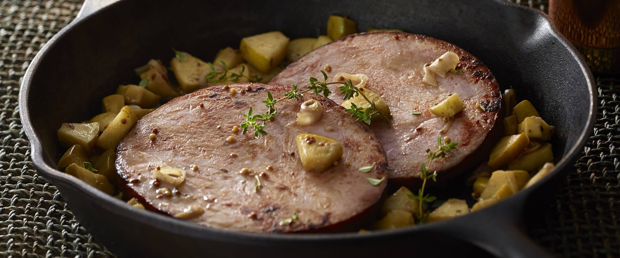 Ham Steaks with Apples - HORMEL® CURE 81® Ham