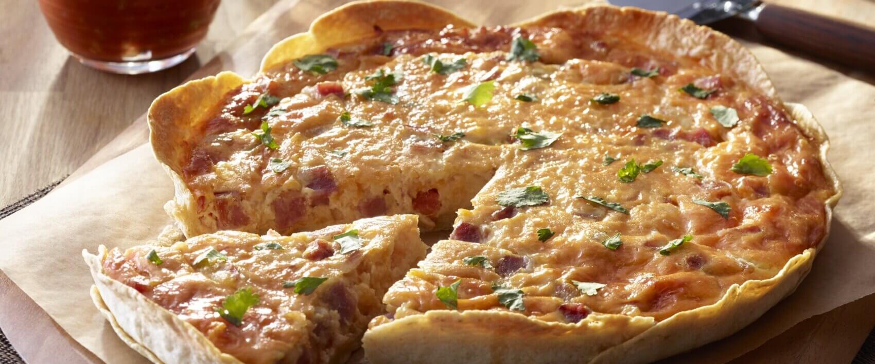 Southwest Ham and Cheese Quiche