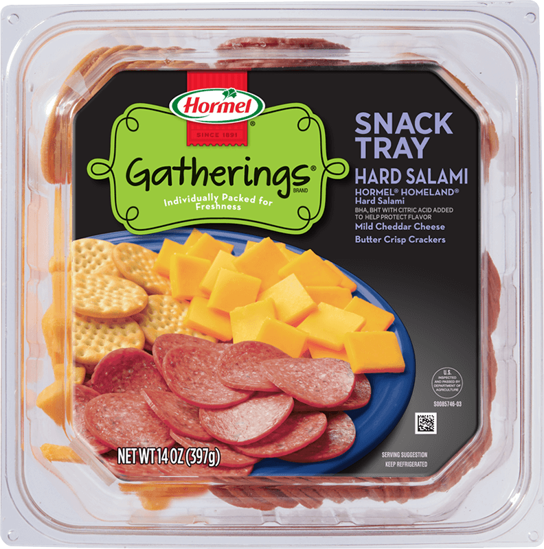 hard salami snack tray package