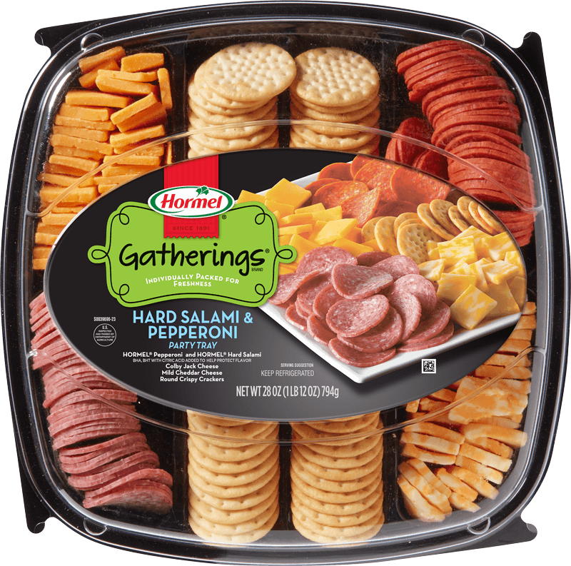 Hard Salami and Pepperoni Tray package
