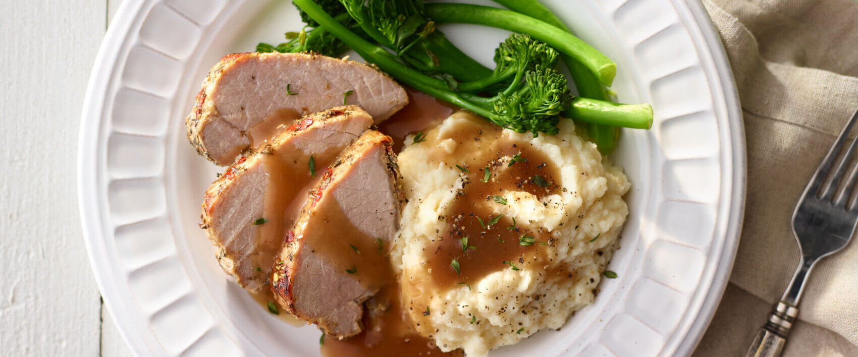 Herb Pork Loin and Mashed Potatoes HORMEL® Marinated Meats