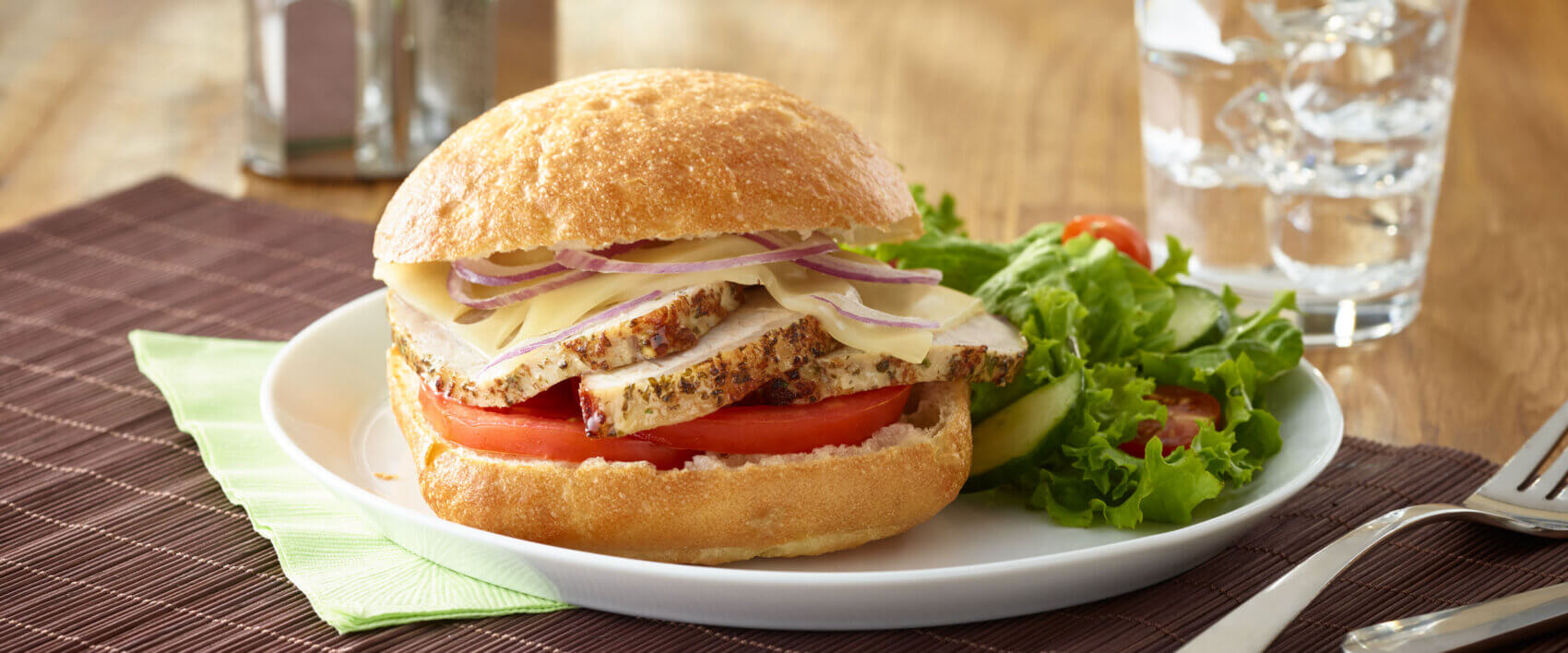 Pork Loin and Swiss Sandwich - HORMEL® Marinated Meats