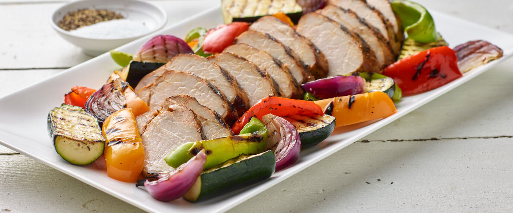 Mesquite Barbeque Loin with Grilled Vegetables - HORMEL® Marinated Meats