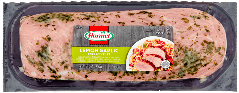 HORMEL Lemon Garlic Pork Loin Filet package