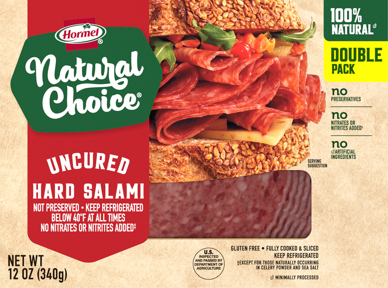 Uncured Hard Salami HORMEL® NATURAL CHOICE® meats