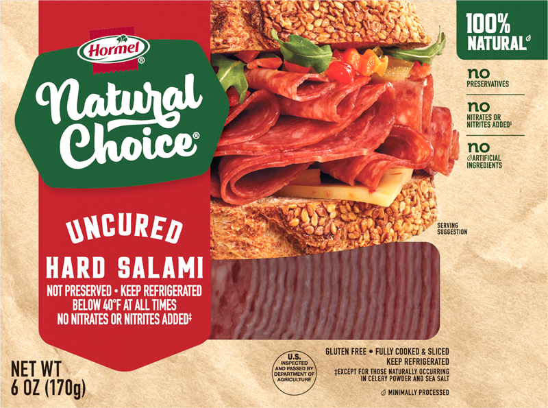 Uncured Hard Salami HORMEL® NATURAL CHOICE® meats