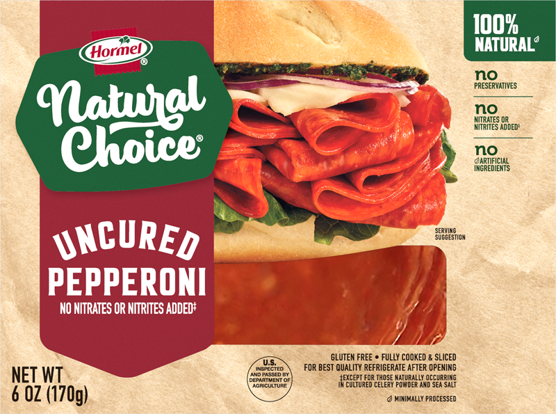 Uncured Sandwich Pepperoni HORMEL® NATURAL CHOICE® meats