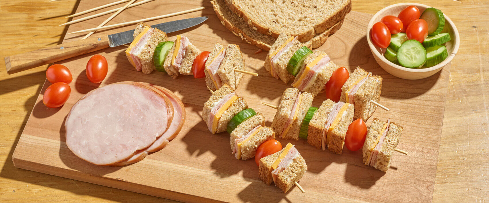 Ham and Cheese Sandwich Kabobs - HORMEL® NATURAL CHOICE® meats