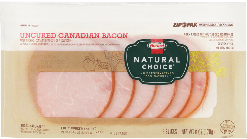 Uncured Canadian Bacon packag
