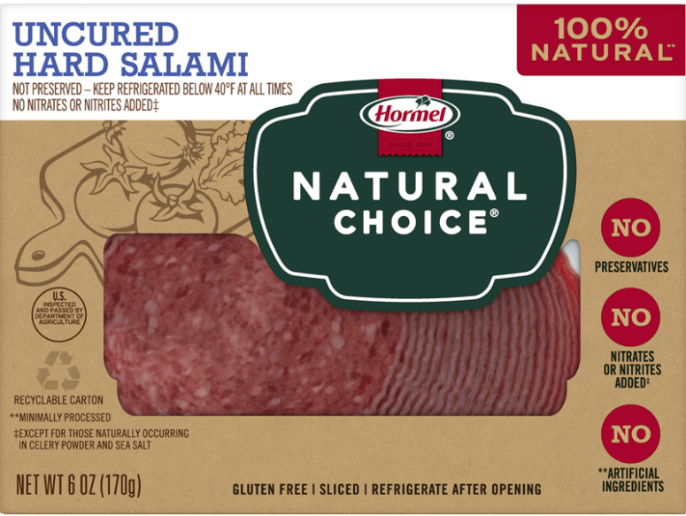 Uncured Hard Salami HORMEL® NATURAL CHOICE® meats