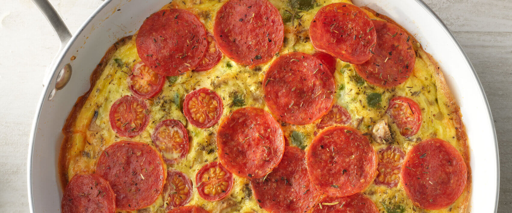 Pepperoni and Tomato Frittata - HORMEL® Pepperoni