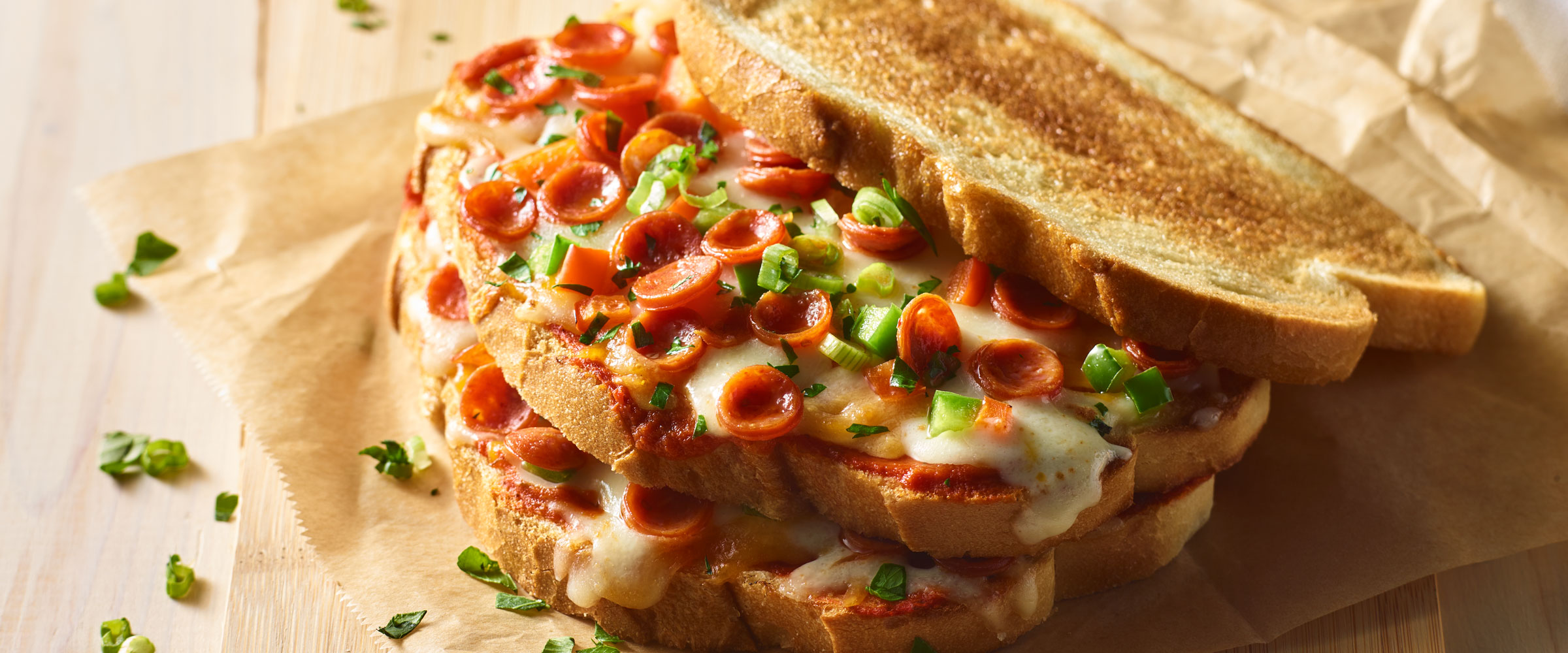 Toasted Pepperoni and Cheese Sandwich HORMEL® Pepperoni