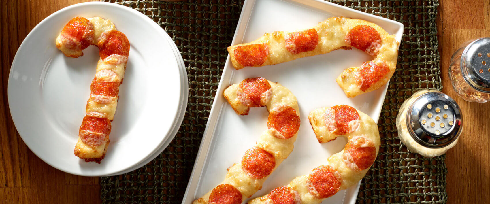 Pepperoni Pizza Candy Canes