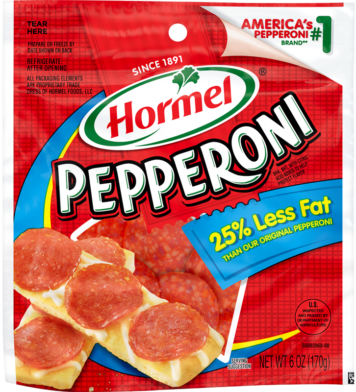 25% Less Fat Pepperoni package