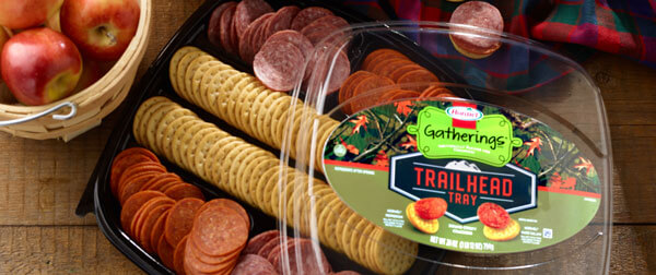 Trail Head Party Tray opened on wood table