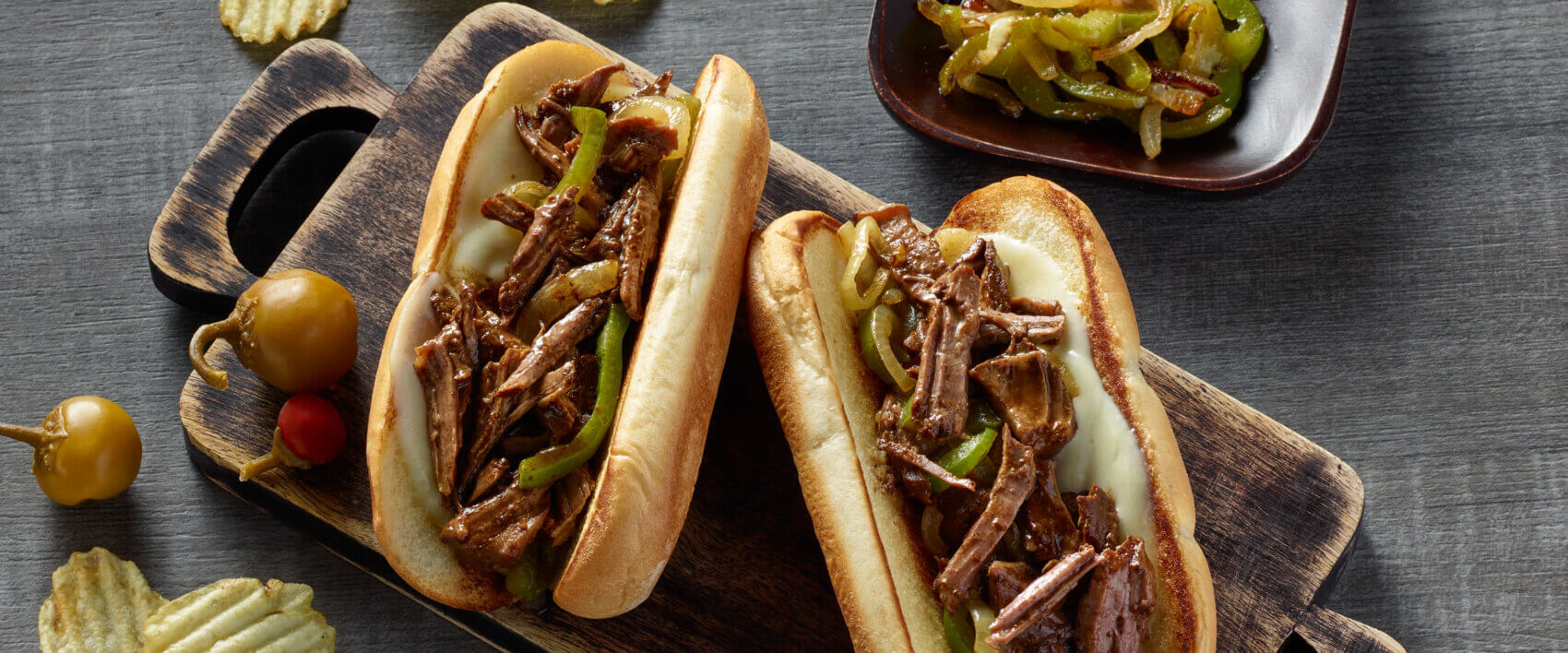 Philly Cheesesteak Sandwiches - HORMEL® SQUARE TABLE™ entrees