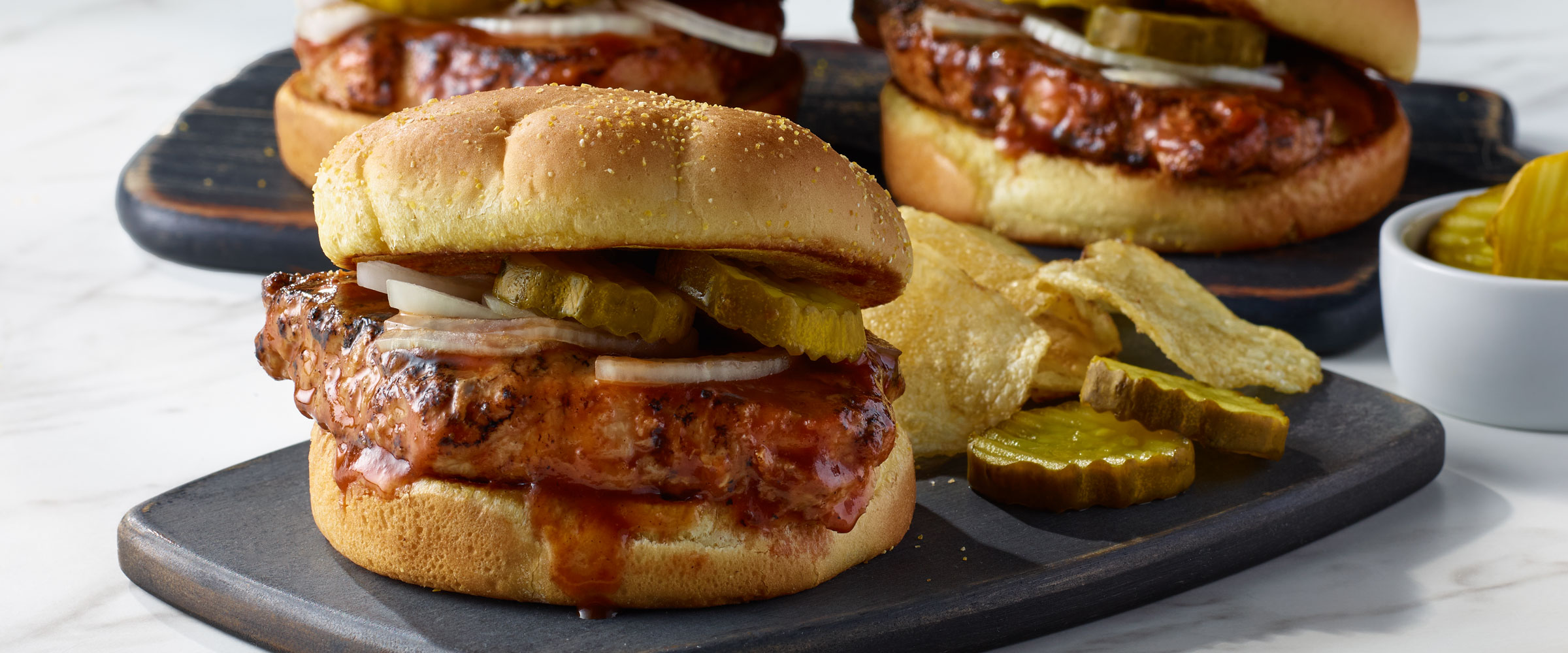 BBQ Pork Chop Sandwich