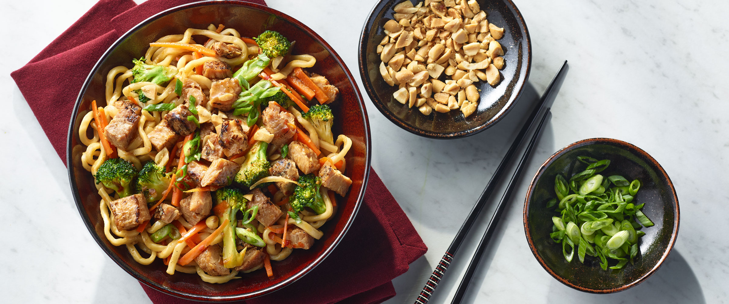 Spicy Pork Udon Noodles