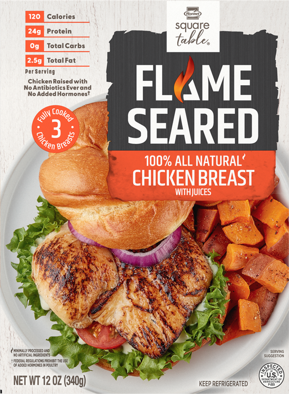 HORMEL® SQUARE TABLE® 100% All Natural* Flame-Seared Chicken Breast