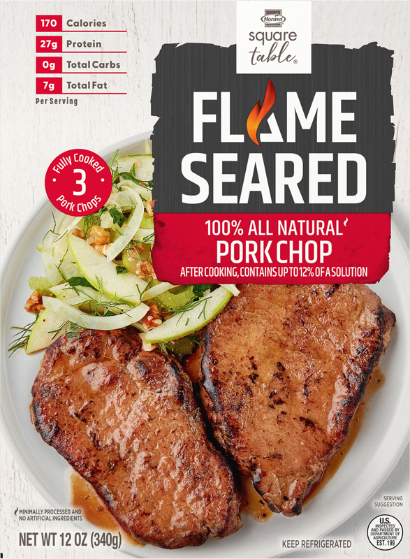 HORMEL® SQUARE TABLE® 100% All Natural* Flame-Seared Pork Chop