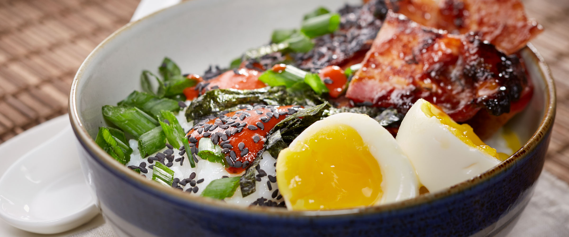 Asian Breakfast Bowl with eggs