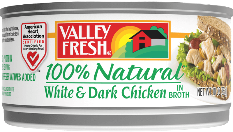 VALLEY FRESH® 100% Natural White & Dark Chicken 10 oz can