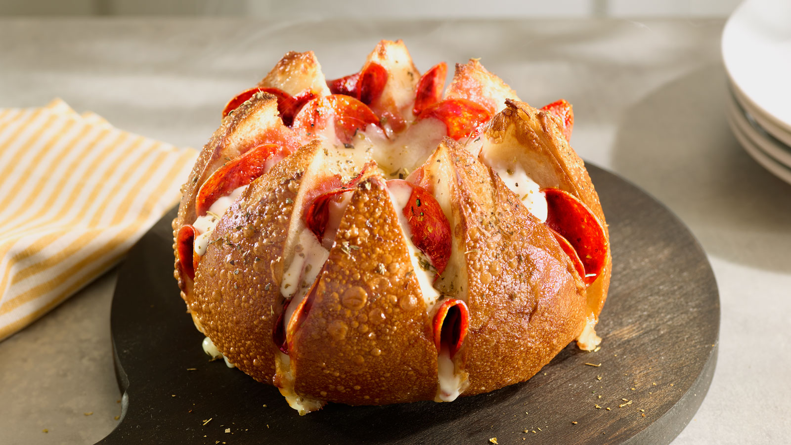 Pepperoni pull a part bread